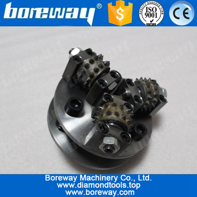 D125x3Tx30sxM12 Diamond Bush martellato e spazzolato per superficie in cuoio