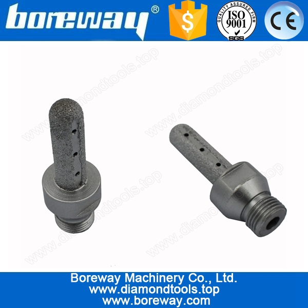 D15x50Tx1/2"G Vacuum Brazed Diamond Ball Shape Finger Bit For Granite And Marble In Mining Machinery