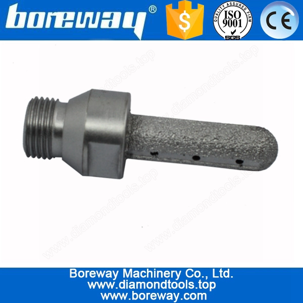 D15x50Tx1/2"G Vacuum Brazed Diamond Ball Shape Finger Bit For Granite And Marble In Mining Machinery