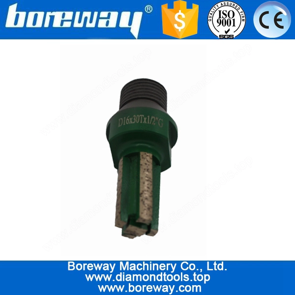 D16 * 30T * 1 / 2 "G 카운터 용 강도 세그먼트가있는 CNC 다이아몬드 핑거 밀링 커터