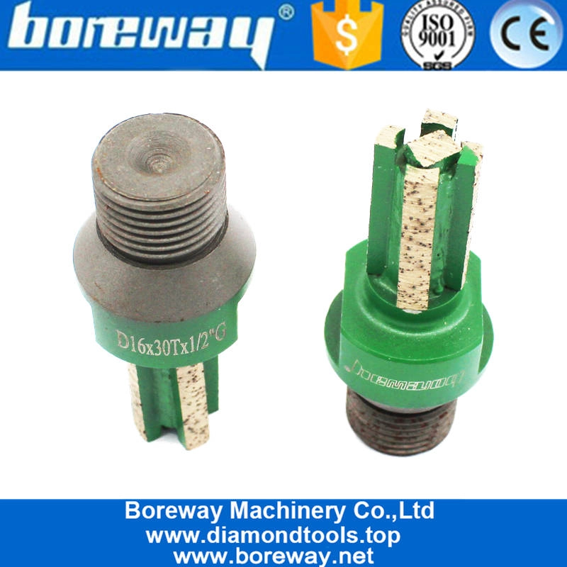 D16 * 30T * 1/2 "Gダイヤモンド湿式ユース指ビットマーブルグラナイトスラブメーカー