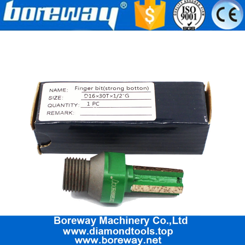 D16 * 30T * 1/2 "Gダイヤモンド湿式ユース指ビットマーブルグラナイトスラブメーカー