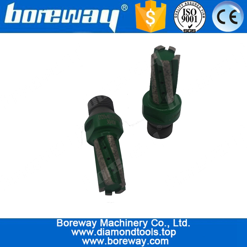 D20x40Tx1/2”G Diamond Finger Drill Bit For Processing Stone Sink