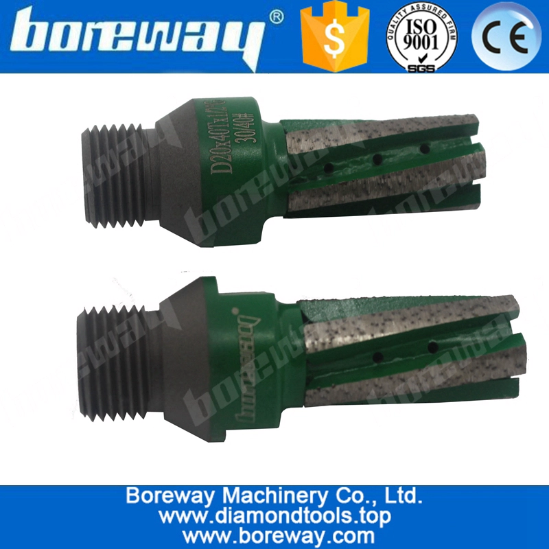 D20x40Tx1/2”G Diamond Finger Drill Bit For Processing Stone Sink