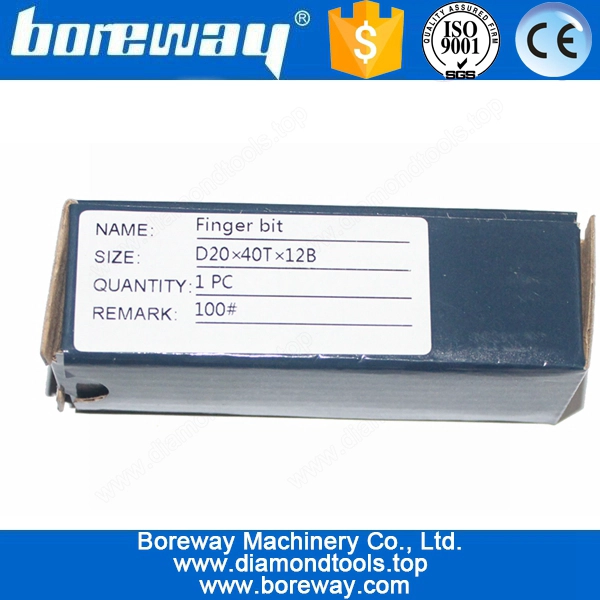 D20x40Tx8B Diamond Brazed Finger Bit For Grinding Marble