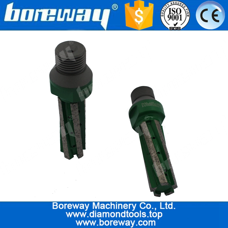 D20x60Tx1/2"G CNC Sinter Finger Bits For Processing Stone Slab