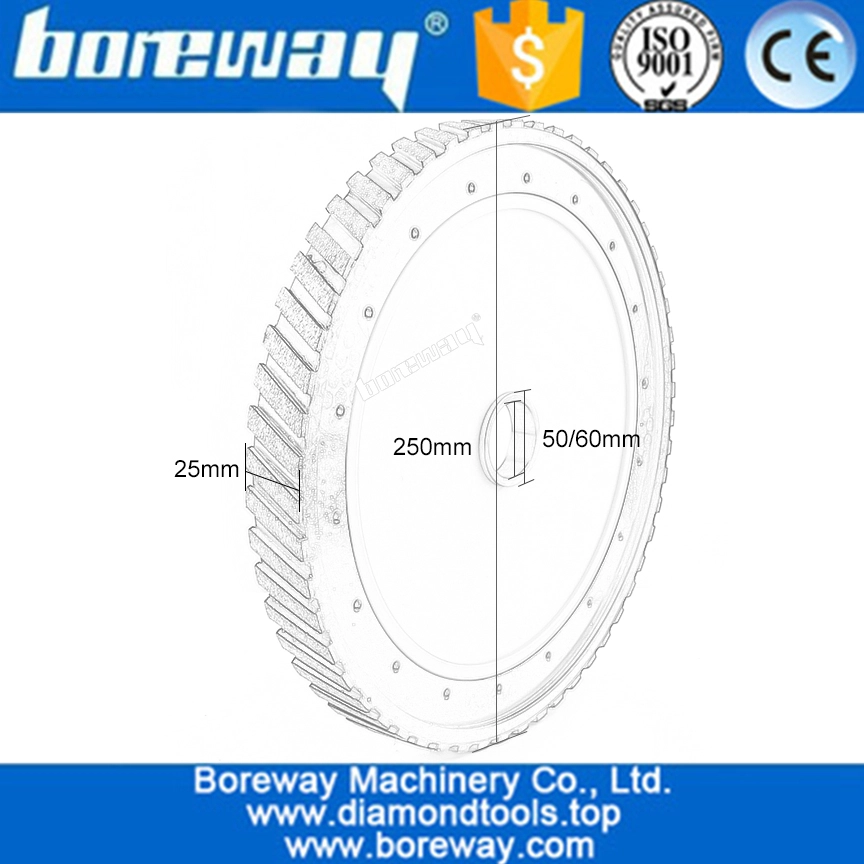 Fresa diamantata diamantata D250mm D300 diamond core con segmento largo 25mm per la levigatura del granito