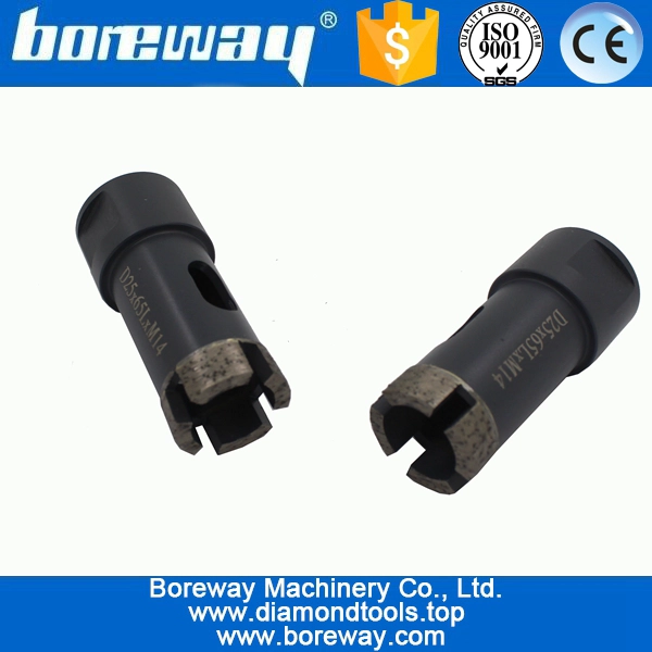 D25x65LxM14水使用ダイヤモンドコア穴ドリルビット大理石用