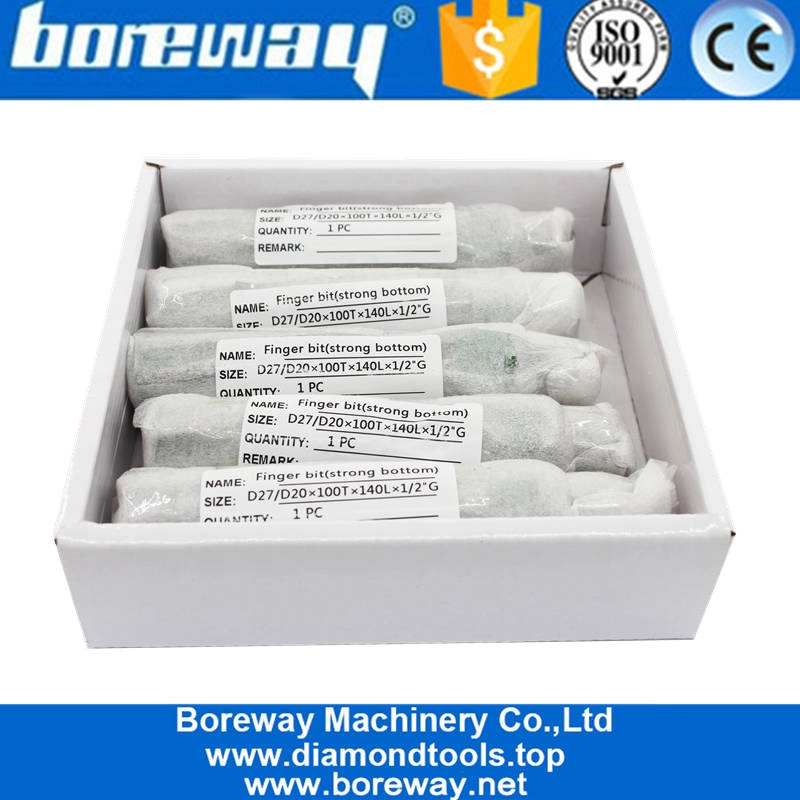 संगमरमर स्लैब आपूर्तिकर्ताओं पीसने के लिए नीचे सेगमेंट के साथ डी 27 डायमंड फिंगर बिट मिलिंग कटर