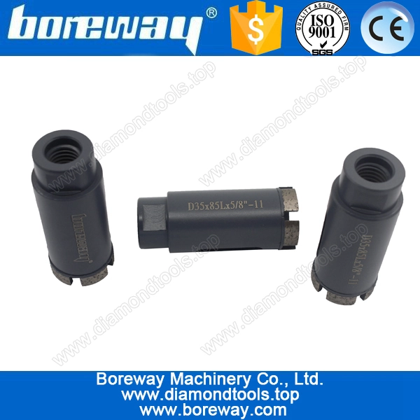 D35*85L*5/8"-11 dry use diamond core drill bits for stone