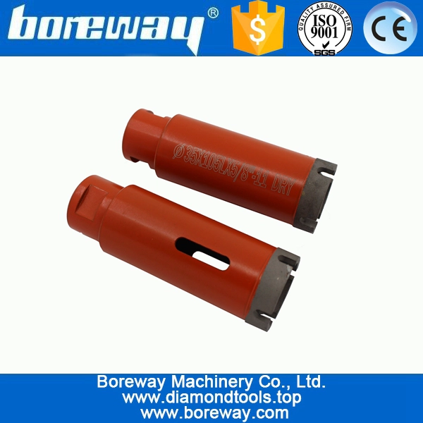 D35x105Lx5 / 8 "-11ダイヤモンドコアリングドリルビットクラウンセグメントで花崗岩のための乾燥