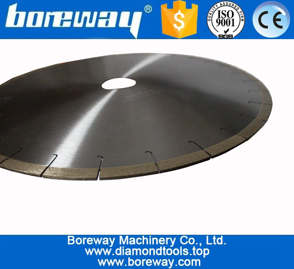 D410x10x3.2x2.4x50 मिमी कृत्रिम पत्थर के लिए डायमंड मछली हुक काटना डिस्क