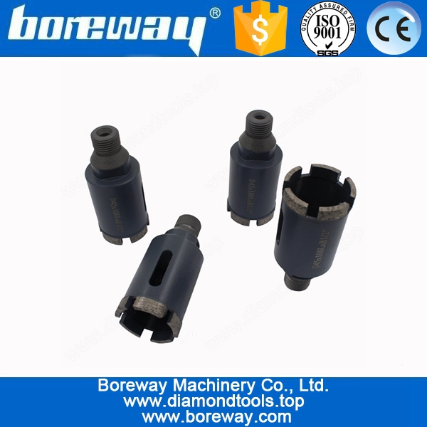 पत्थर के लिए डी 45 * 100 एल * आर 1/2 "जी हीरा कोरिंग ड्रिलर बिट