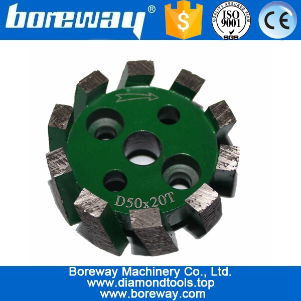 डी 50 * 20 टी * 10 एच स्टोन काउंटरटॉप के लिए डायमंड गेजिंग स्टबिंग व्हील्स