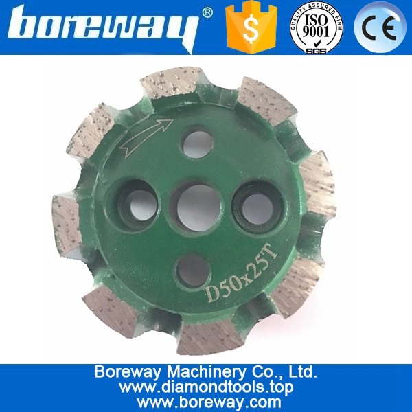 D50x25Tx10H डायमंड निरंतर नाली बोर्ड जल छेद के लिए पीस व्हील
