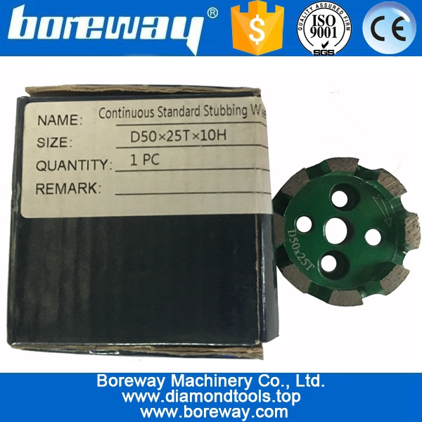 D50x25Tx10H डायमंड निरंतर नाली बोर्ड जल छेद के लिए पीस व्हील