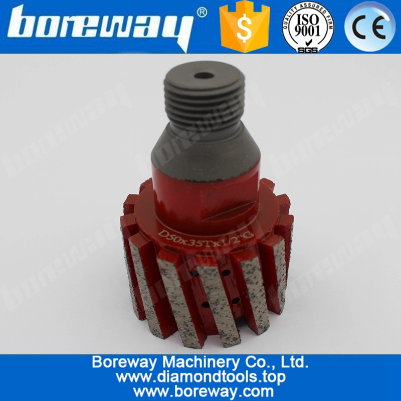 D50x35Tx1 / 2“G 底部带刀头金刚石沉孔零公差轮