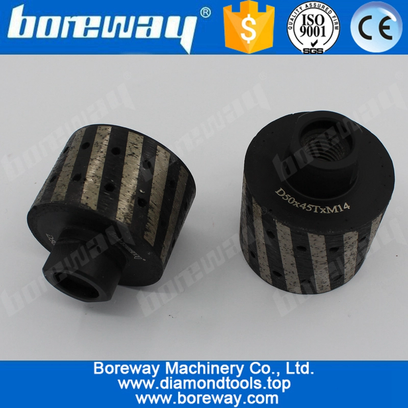 D50x35TxM14 Tolerance Diamond Drum Wheels For Grinding Counter Top