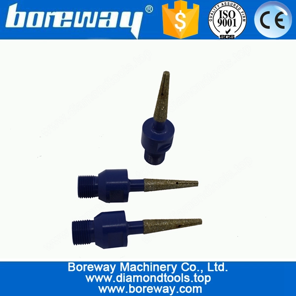 D6x50Lx10 degree 1/2"G Diamond Electroplated Conic Engraving Bit For Gem