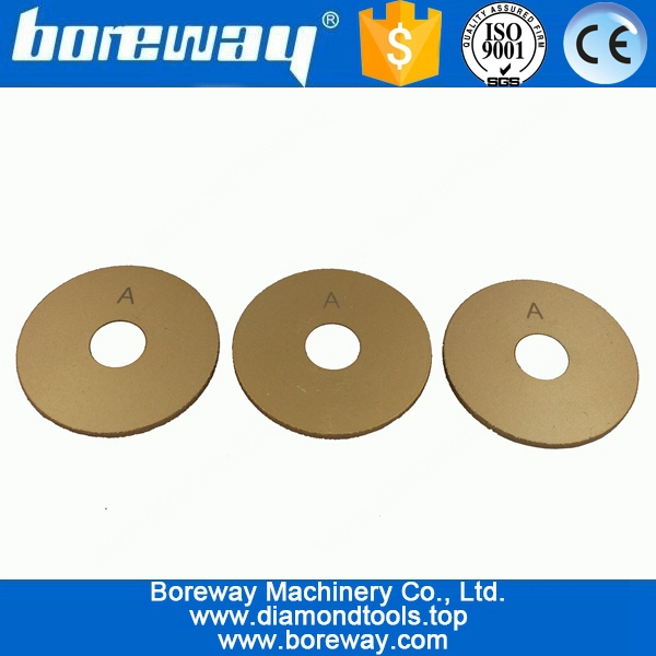 D75x20Tx20H बी आकार 1/4 दौर वैक्यूम पत्थर के लिए Brazed हीरा पीस व्हील
