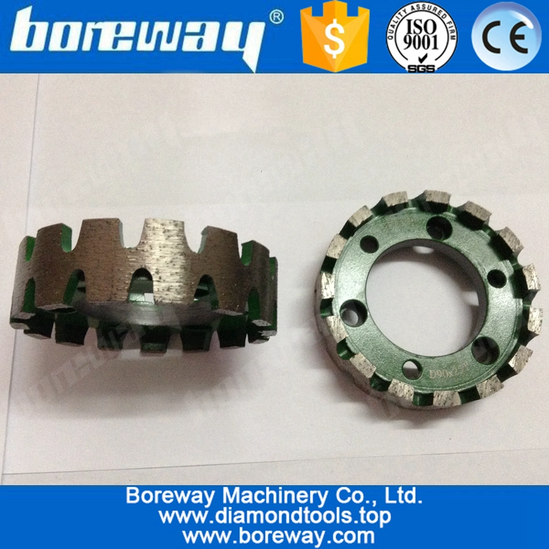 पत्थर के लिए डी 0 9 * 25 टी * 50 एच भारी कर्तव्य हीरा गेजिंग व्हील
