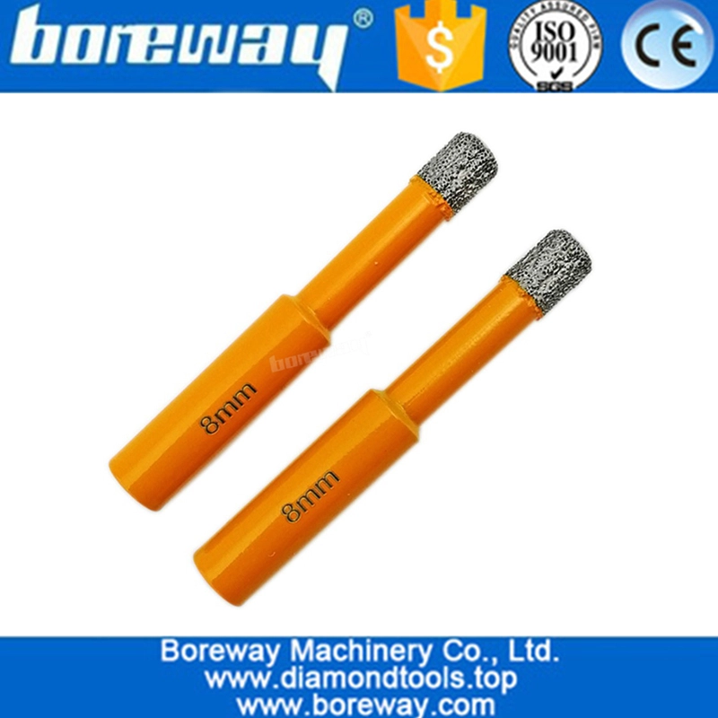 Dia 8mm真空ろう付けダイヤモンドコアドリルビット10mmラウンドシャンクドライドリル石造