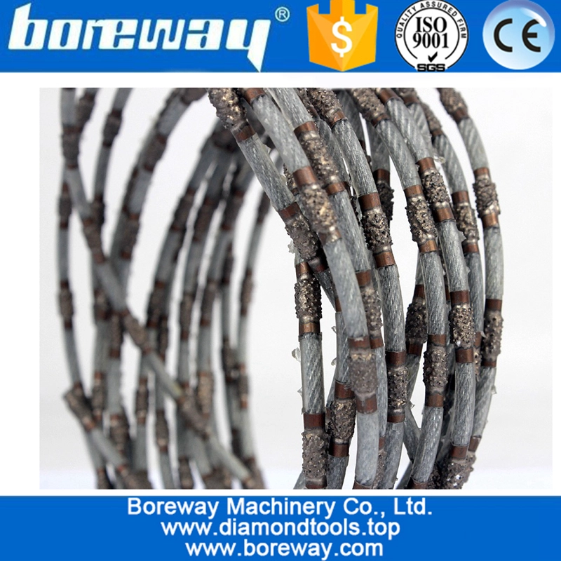 大理石の翡翠やその他の石のための最高級のダイヤモンドワイヤー切断を切断するDia.4.0mm真空ろう付けダイヤモンドワイヤー