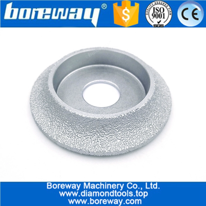 Dia75mm（10/15 / 20MM）真空ろう付けされたダイヤモンド研削砥石プロファイルホイールデミ -  bullnoseエッジプロファイルのためのメーカー