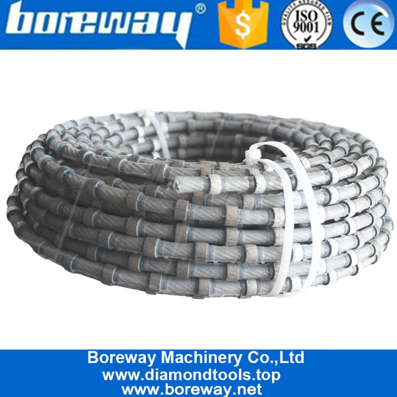 व्यास 11 मिमी प्लास्टिक रस्सी हीरा तार ग्रेनाइट पत्थर आपूर्तिकर्ताओं काटने के लिए देखा