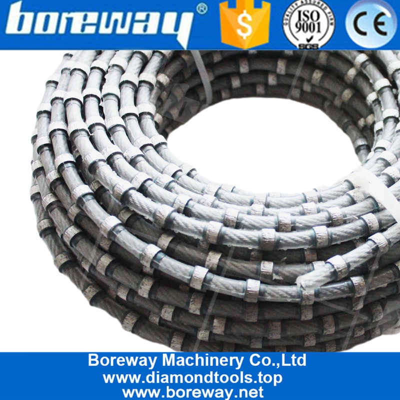 व्यास 11 मिमी प्लास्टिक रस्सी हीरा तार ग्रेनाइट पत्थर आपूर्तिकर्ताओं काटने के लिए देखा