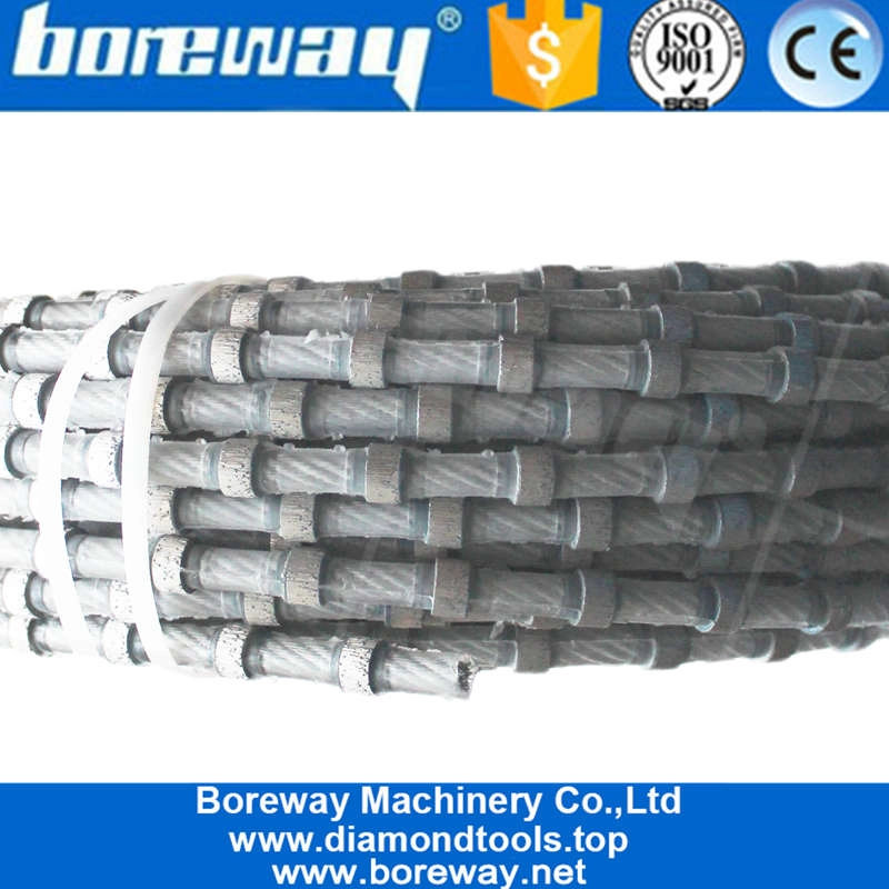 व्यास 11 मिमी प्लास्टिक रस्सी हीरा तार ग्रेनाइट पत्थर आपूर्तिकर्ताओं काटने के लिए देखा