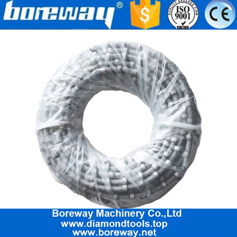 व्यास 11 मिमी प्लास्टिक रस्सी हीरा तार ग्रेनाइट पत्थर आपूर्तिकर्ताओं काटने के लिए देखा