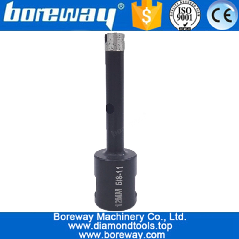 व्यास 12 मिमी गीला ड्रिलिंग लेजर वेल्डेड डायमंड कोर बिट्स 5 / 8-11 धागे के साथ