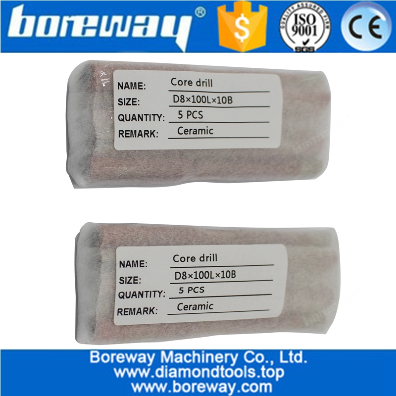 直径8ミリメートルセラミックドリルビット湿式ダイヤモンド掘削ツールタイル用