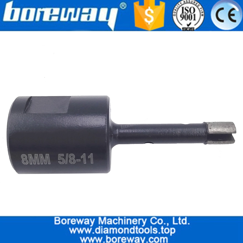 व्यास 8 मिमी लेजर वेल्डेड डायमंड ड्रिलिंग कोर बिट्स (गीला उपयोग) 5 / 8-11 धागे के साथ