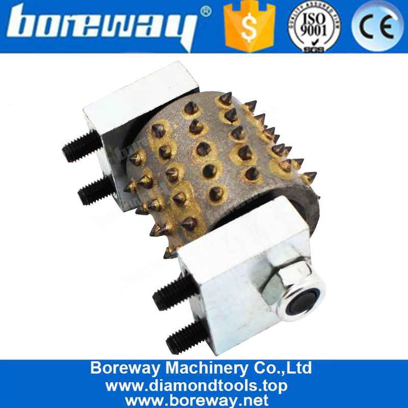 Diamond 60 Pins Frankfurt Bush Hammer Roller With Support