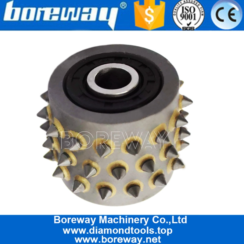 ग्रेनाइट संगमरमर पीसने के लिए 45 टिप के साथ डायमंड बुश हथौड़ा रोलर