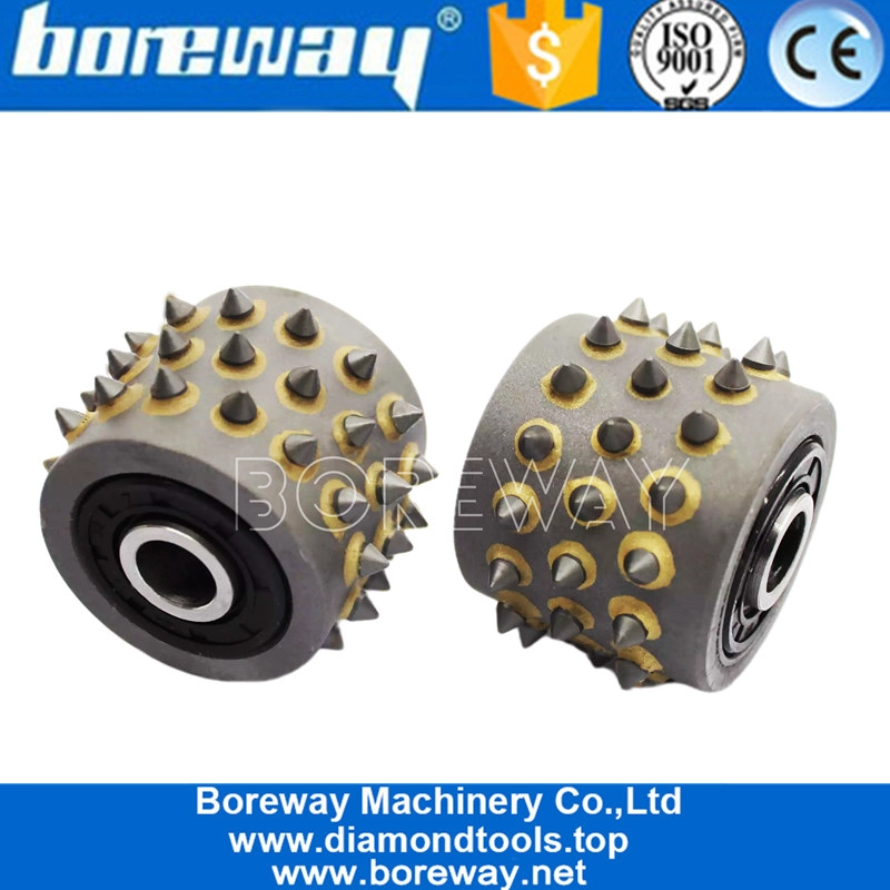 ग्रेनाइट संगमरमर पीसने के लिए 45 टिप के साथ डायमंड बुश हथौड़ा रोलर