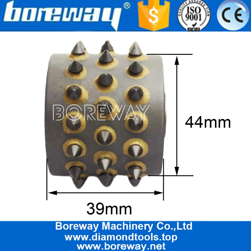 ग्रेनाइट संगमरमर पीसने के लिए 45 टिप के साथ डायमंड बुश हथौड़ा रोलर