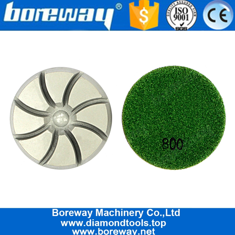 हीरा सूखी राल चमकाने कंक्रीट तल फास्टिंग पैड के लिए पीस मशीन थोक व्यापारी