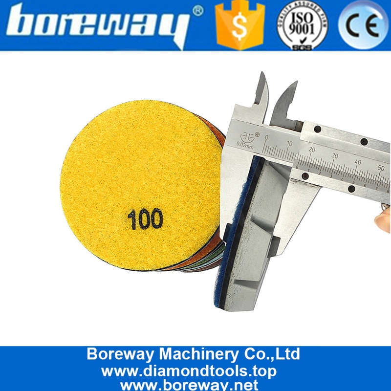 हीरा सूखी राल चमकाने कंक्रीट तल फास्टिंग पैड के लिए पीस मशीन थोक व्यापारी