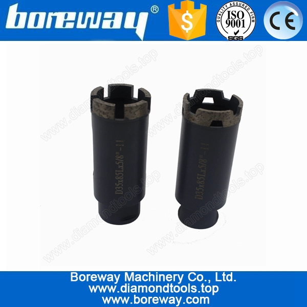 ダイヤモンド セグメント D35 ダブル穴ドリル ビット * 85 L * 5/8-11