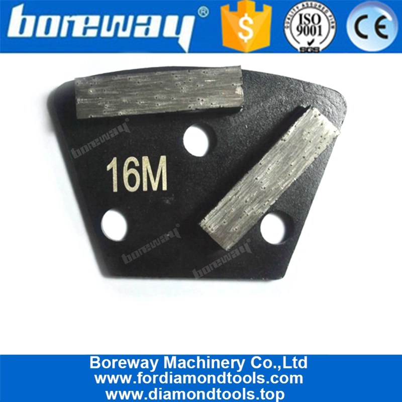 कंक्रीट के फर्श के लिए 2 आयत के साथ डायमंड मेटल पीस जूते