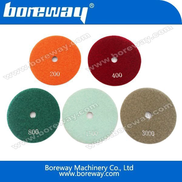 コンクリート用ナイロンジョイントにダイヤモンド樹脂研磨パッド