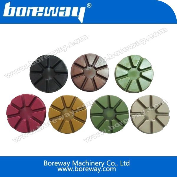 コンクリート用ナイロンジョイントにダイヤモンド樹脂研磨パッド