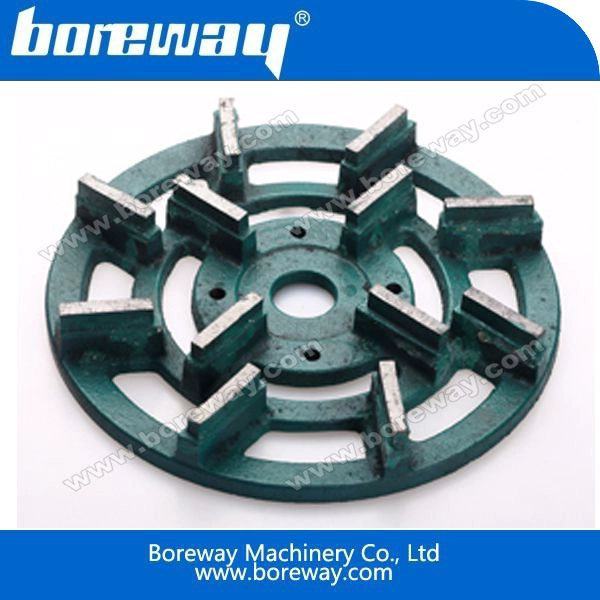Diamond Round Metal Grinding Plate For Concrete Floor