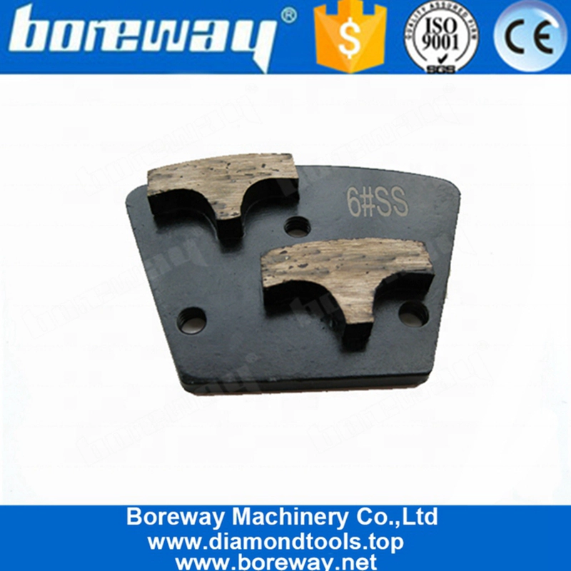 ダイヤモンドは2つのTの形の区分が付いている荒い金属の粉砕版の具体的な粉砕のパッドに用具を使います