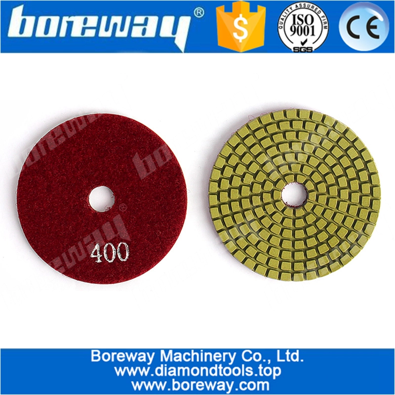Diamond flexible wet polishing pad 3inch 80mm for granite concrete marble