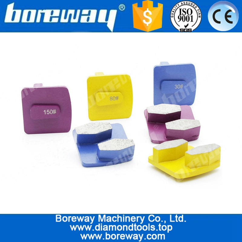 Diamond grinding shoes with redi lock for scanmaskin grinding machines