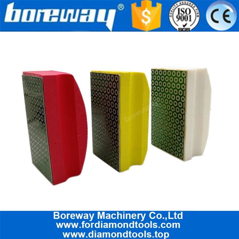 Tamponi per lucidatura a mano diamantati 90X55MM Blocco di macinazione con schiumatura rigida